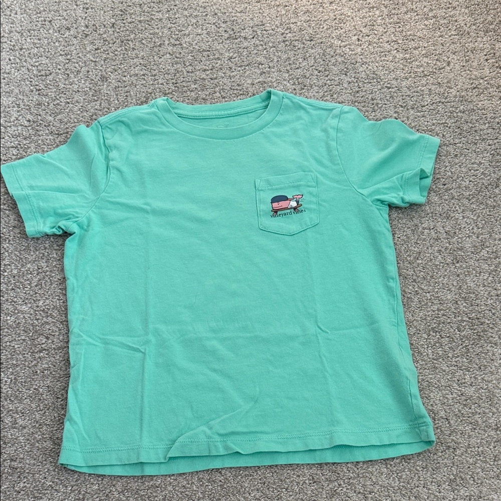 Vineyard Vines Kids Teal Pocket Tee